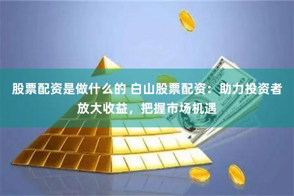 股票配资是做什么的 白山股票配资：助力投资者放大收益，把握市场机遇